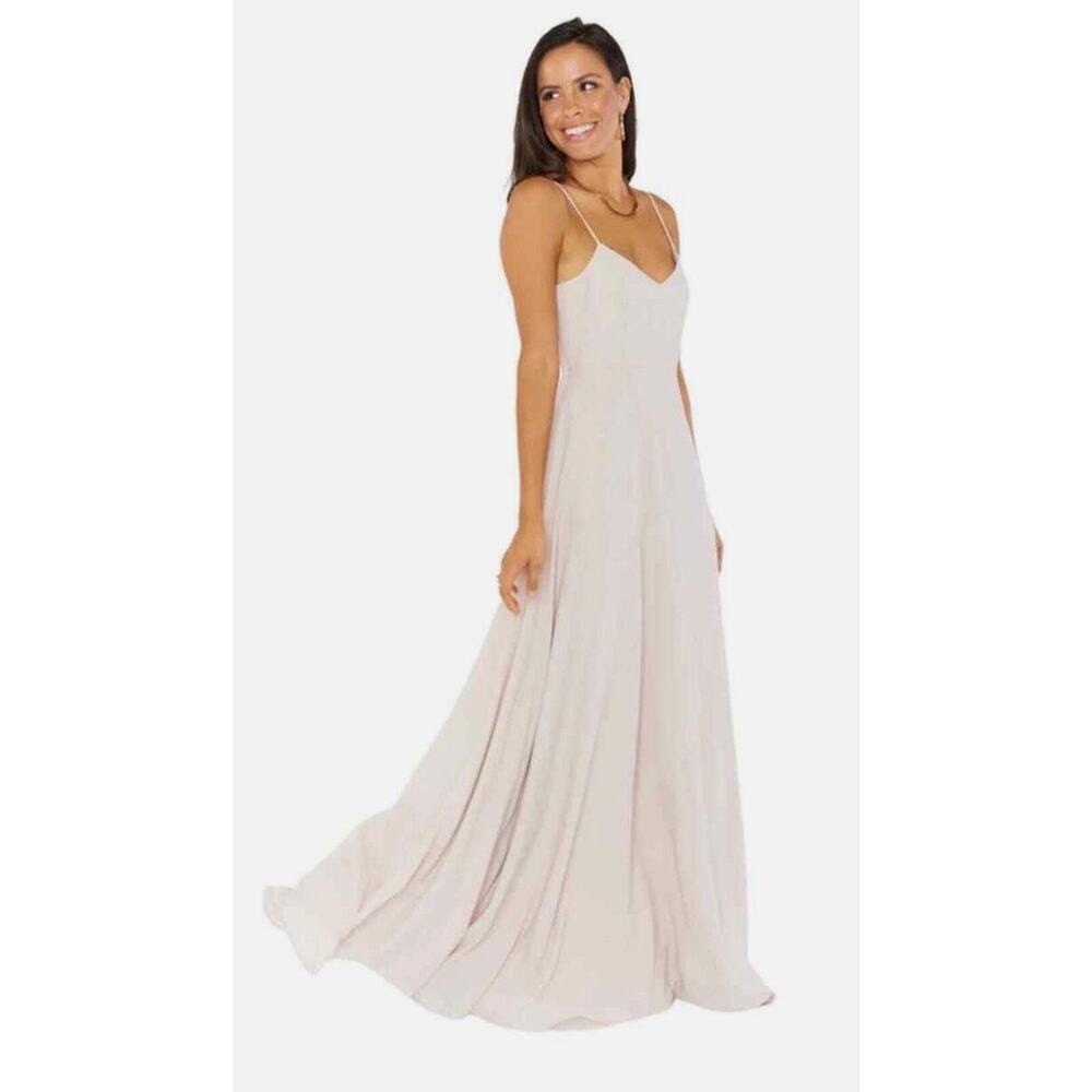 Show Me Your MuMu Blush Pink Spaghetti-Strap Midi Dress